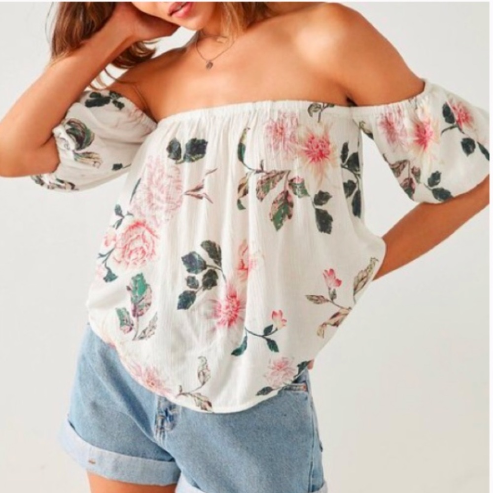 UO Kimchi Blue Pia Off the Shoulder Top